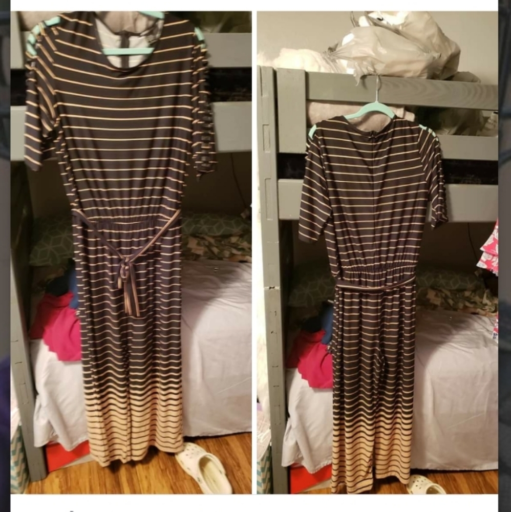 Faded striped romper